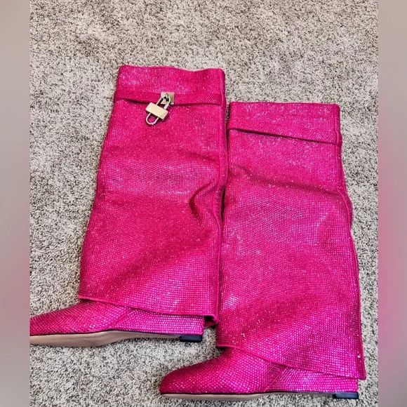 High Boots Women Size 9 Party Festival Statement Boots - Picture 4 of 12